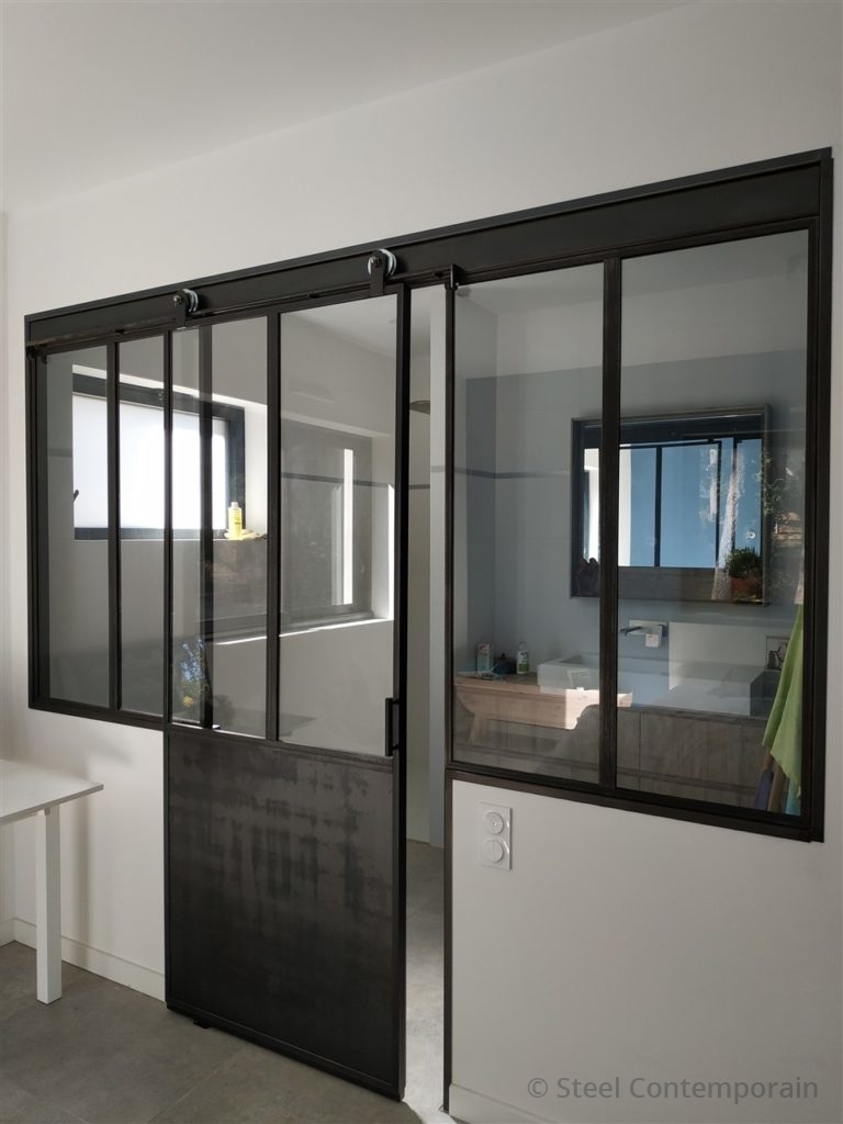 Verriere design métallique steel contemporain