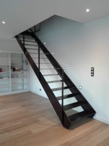 Escalier droit métallique design, Loire-Atlantique