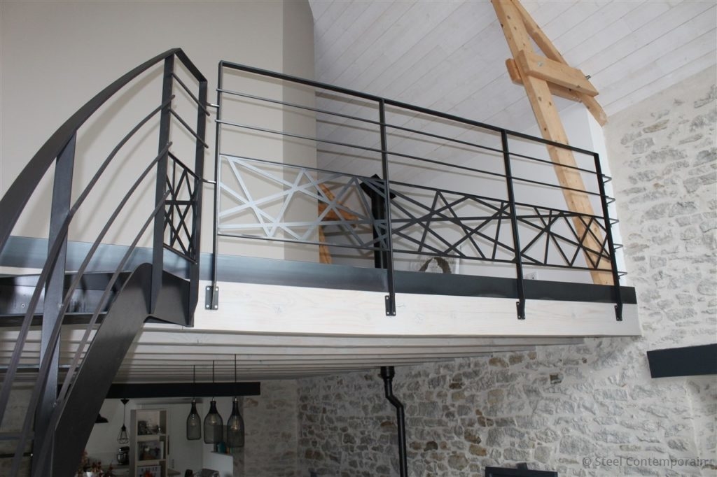 Escalier quart tournant acier design, Loire-Atlantique